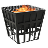 Palenisko i grill 2-w-1, 34 x 34 x 48 cm, stal