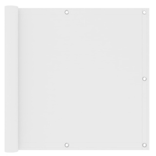 Parawan balkonowy, biały, 90x500 cm, tkanina Oxford