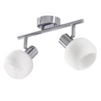 Lampa sufitowa ANDRUS srebrna 2x40W E14 do salonu sypialni przedpokoju korytarza