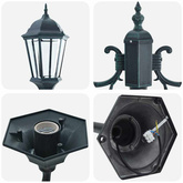 Lampa ogrodowa Vintage szczotkowana zieleń 68 x 20 x 235 cm