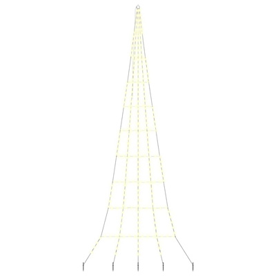 Ledowa Choinka Bożonarodzeniowa z Kolcami do Ziemi 511 cm Metal