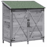 Shed ogrodowy Szary 106 x 56 x 113,5 cm Drewno Świerkowe