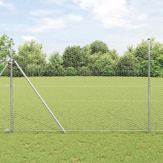 Ogrodzenie heksagonalne 1,6 x 50 m Stal galwanizowana srebrny