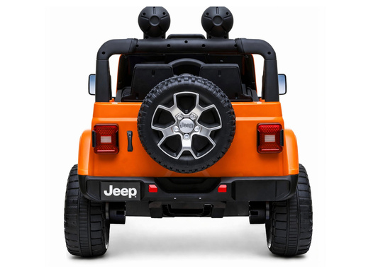 Auto na Akumulator Jeep Rubicon Światła LED MP3 Pilot 4x4 Pomarańczowy