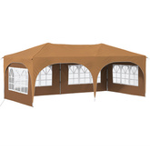 Namiot imprezowy rozkładany 575 x 288 x 245 cm Beżowy