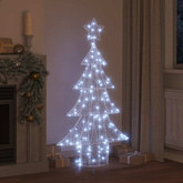 Choinka z 160 diodami LED Zimna biel 150 cm Akryl