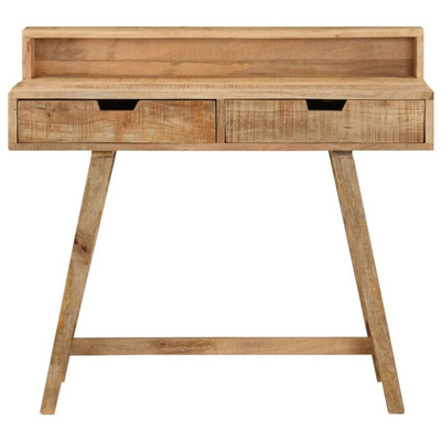 vidaXL Biurko, 100x45x90 cm, surowe drewno mango