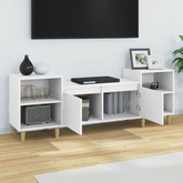 vidaXL Szafka pod TV, biała, 80x36x50 cm, materiał drewnopochodny