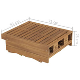 vidaXL Składany leżak z poduszką, lite drewno akacjowe