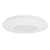 URAN lampa sufitowa plafon 38cm 24W LED 4000K klosz biały+chromowy  13-34250