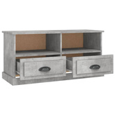 vidaXL Szafka pod TV, szarość betonu, 93x35,5x45 cm