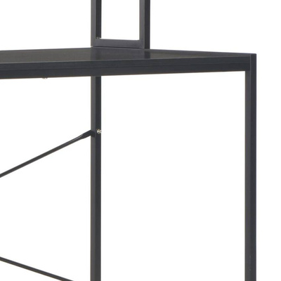 vidaXL Biurko komputerowe, czarne, 120 x 60 x 138 cm