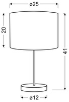 Lampa Stołowa Gabinetowa Candellux Arabesca 41-19533 E27 Brązowy