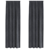 Zasłony zaciemniające 2 pcs Jasnoszary 140 x 260 cm Aksamit