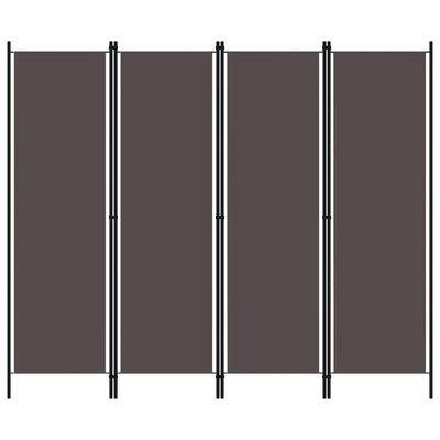 Parawan 4-panelowy, antracytowy, 200 x 180 cm