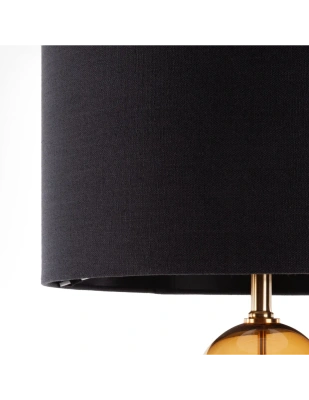 Lampa podłogowa LEONA czarna E27 100W złota