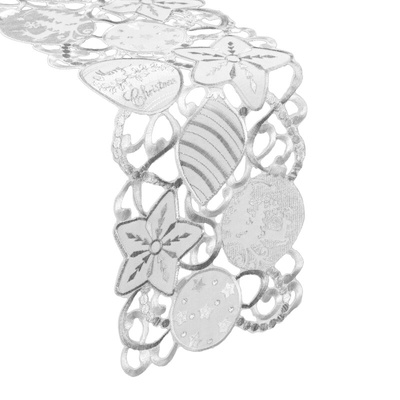 Bieżnik Ilona srebrny 20x160