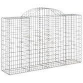 Kosze gabionowe, 15 szt, 200x50x120/140cm, galwanizowane żelazo