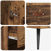 Highboard Stare drewno 69,5 x 34 x 180 cm Drewno inżynieryjne