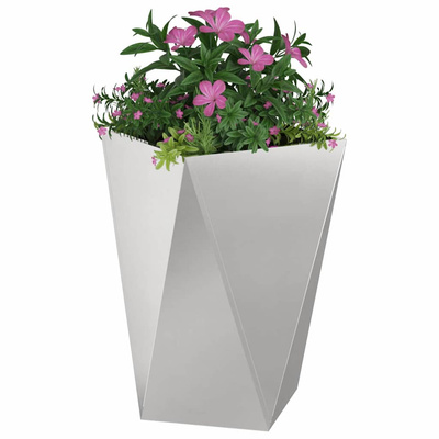Donica Srebrny 50 x 50 x 75 cm Stal nierdzewna