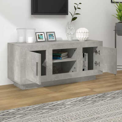 vidaXL Szafka pod TV, szarość betonu, 102x35x45 cm