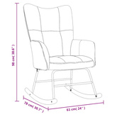 Fotel bujany, jasnoszary, tapicerowany aksamitem