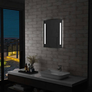 vidaXL Ścienne lustro łazienkowe z LED, 50 x 60 cm