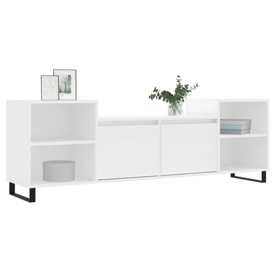 vidaXL Szafka pod TV, biała, 80x36x50 cm, materiał drewnopochodny