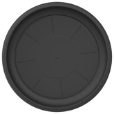 Okrągły Talerzyk Kwiatowy 24 pcs Czarny ? 27 x 2,5 cm
