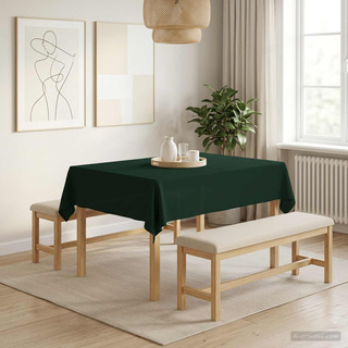 Obrus stołowy Prostokątny Ciemnozielony 110 x 140 cm Poliester