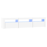 vidaXL Szafka pod TV z oświetleniem LED, biała, 180x35x40 cm