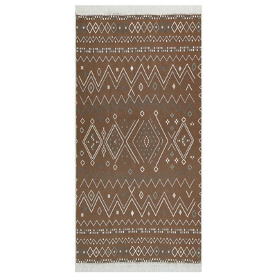 vidaXL Dywan, beżowo-niebieski, 120x180 cm, bawełniany