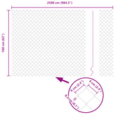 Ogrodzenie łańcuchowe 25 x 1,6 m Stal zielony