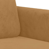 Sofa 2-osobowa, brązowa, 140 cm, tapicerowana aksamitem