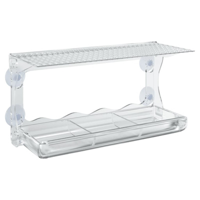 vidaXL Karmniki dla ptaków, na parapet, 2 szt., akryl, 30x12x15 cm