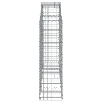 Kosze gabionowe, 3 szt, 200x50x140/160 cm, galwanizowane żelazo