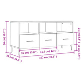 vidaXL Szafka pod TV, czarna, 102x36x50 cm, materiał drewnopochodny wariant 8