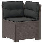 5-osobowa sofa ogrodowa z poduszkami w stylu rattanowym PP
