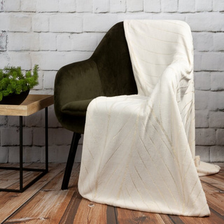 Koc Lotos biały 150x200