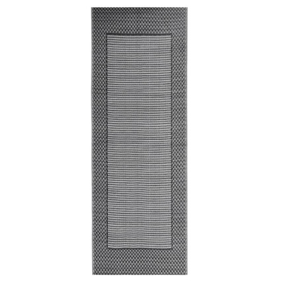 vidaXL Dywan zewnętrzny, czarny, 80 x 250 cm, PP wariant 5