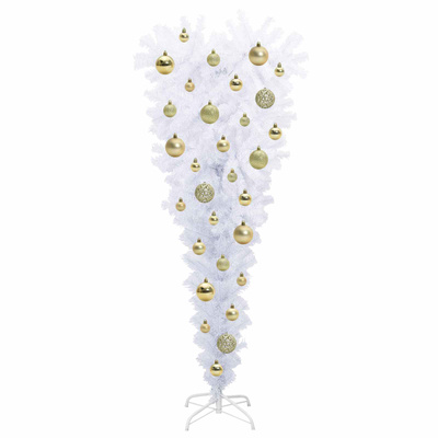 Sztuczna choinka z 150 diodami LED Biały 120 cm PVC i Stal