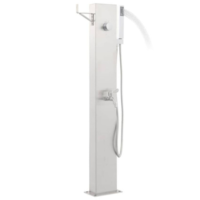 vidaXL Panel prysznicowy ogrodowy, 110 cm, stal nierdzewna