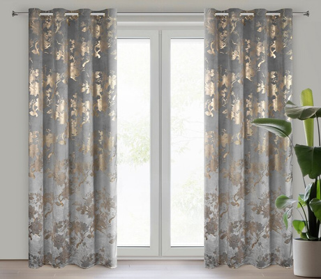 Zasłona Celia stalowa 140x250