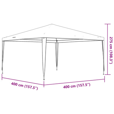 Namiot imprezowy, 4x4 m, antracytowy, 90 g/m?