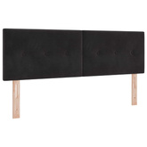Łóżko z pojemnikiem i materacem LED Czarny 160 x 200 cm Welur