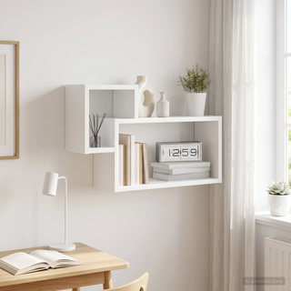 Półka ścienna Do montażu na ścianie Biały 55 x 15 x 35 cm