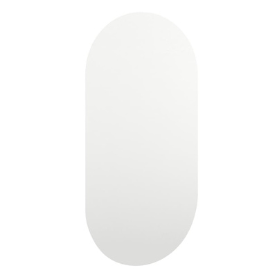 vidaXL Lustro z oświetleniem LED, 80 x 40 cm, szklane, owalne