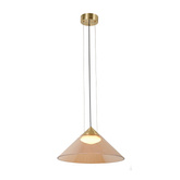 Lampa wisząca Presto 42 szklana złota z kloszem bursztynowym nad stół GX53