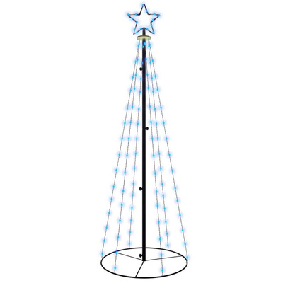 vidaXL Choinka stożkowa, 108 niebieskich diod LED, 70x180 cm