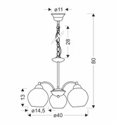baida lampa wisząca satynowa klosz matowo transparentny 33-16409